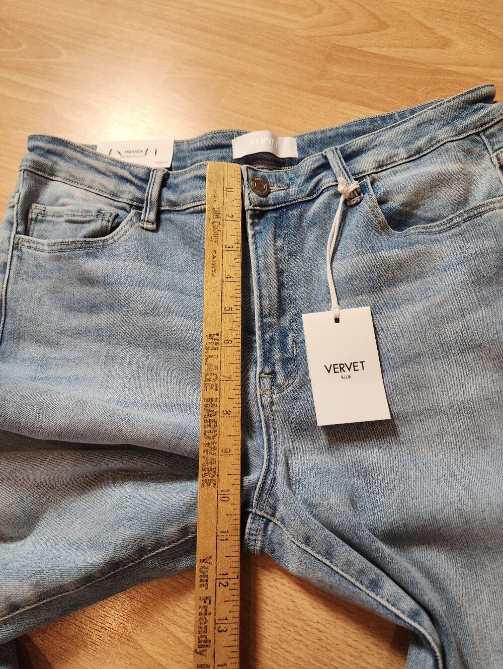 NWT Vervet Miranda Midrise Bootcut Lightwash Jeans Women's Size 33 (16) Stretch - Picture 8 of 16